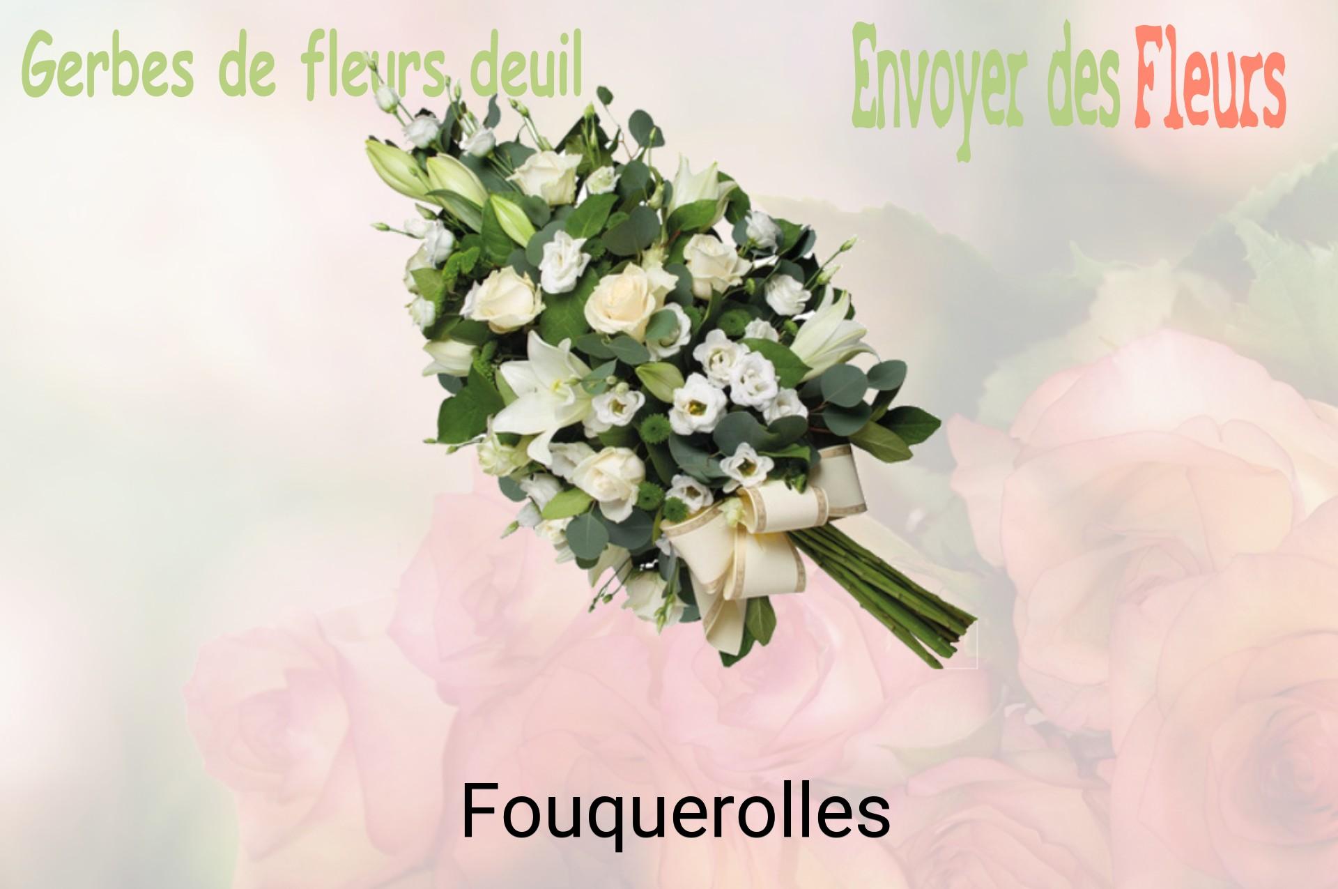 Gerbe de fleurs de deuil livrée à Fouquerolles